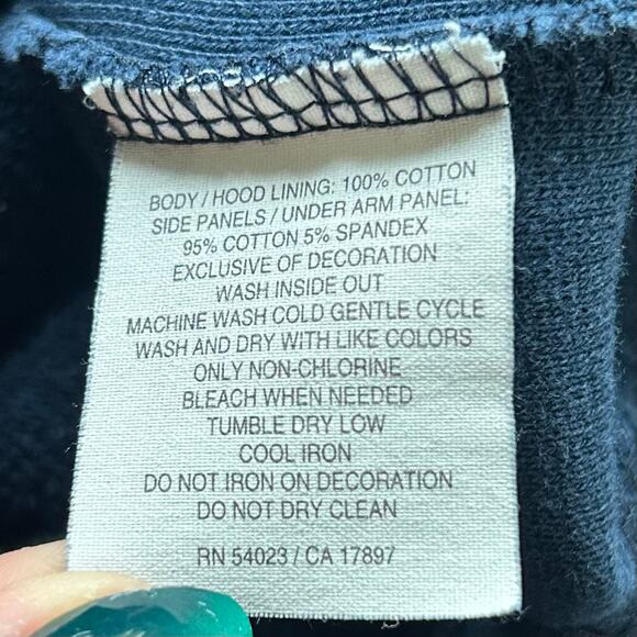 Vintage old navy thrashed distressed spell out hoodie Y2K oversized grunge M - Picture 12 of 12